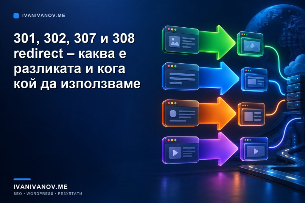 301 302 307 i 308 redirect kakva e razlikata i koga koy da izpolzvame