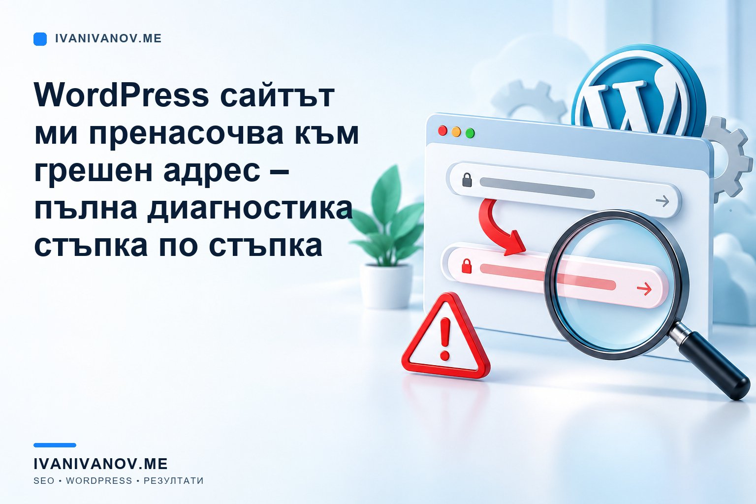 WordPress сайтът ми пренасочва към грешен адрес – пълна диагностика стъпка по стъпка 1 wordpress saytat mi prenasochva kam greshen adres palna diagnostika stapka po stapka